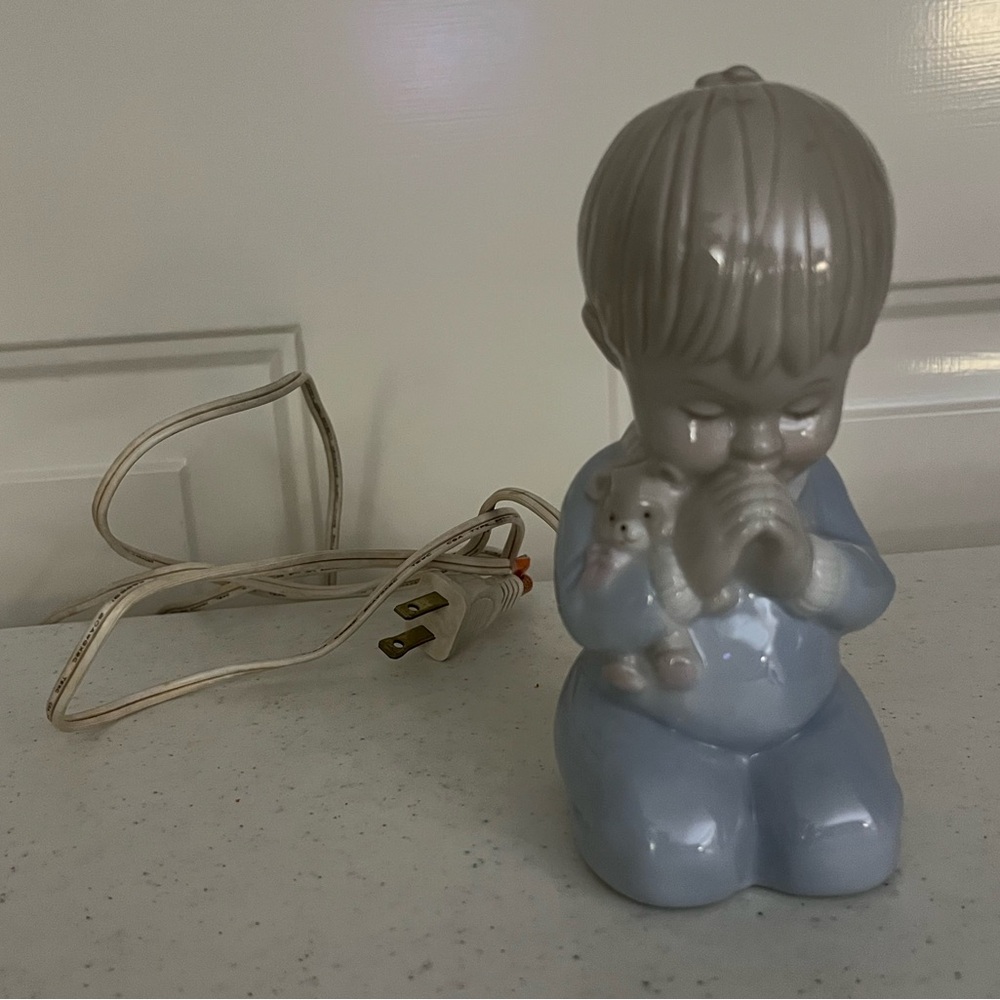 Vintage Ceramic Boy Night Light